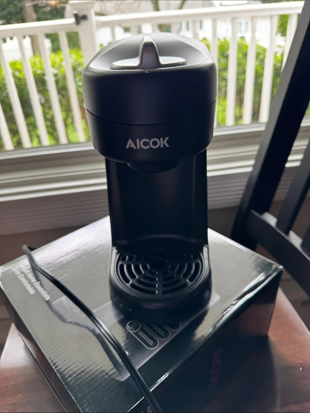 Home Essentials Single-Serve Coffee Brewer in Black